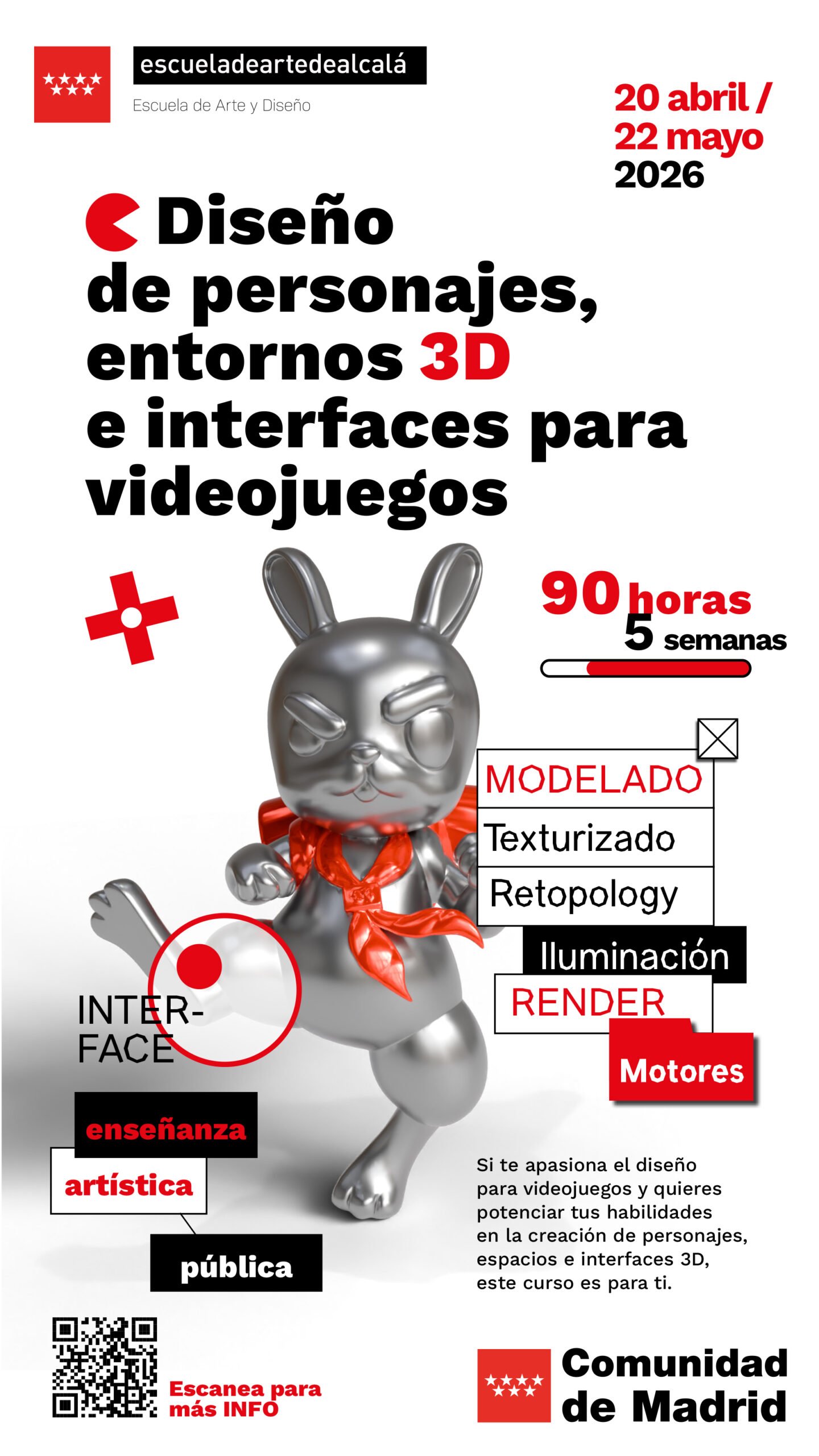 Curso de especialización 'Diseño de personajes, entornos 3D e interfaces para videojuegos'